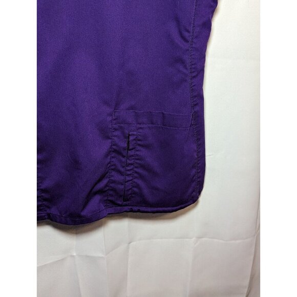 Grey's Anatomy Barco Mock Scrub Top 4 Pocket Purple Women's Large - Picture 3 of 12